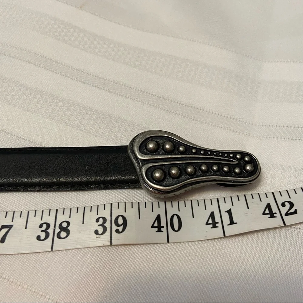 Super Sharp - Black Leather Women’s Adjustable Belt - Adjust 24” to 42”